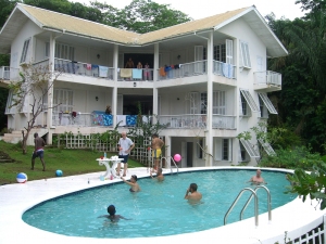 Swimming pool at large house in Bartica